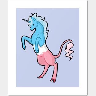 Trans Pride Unicorn Posters and Art